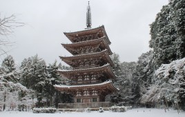 雪の醍醐寺五重塔