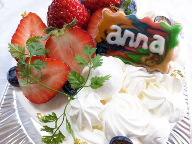 annaケーキのアップ