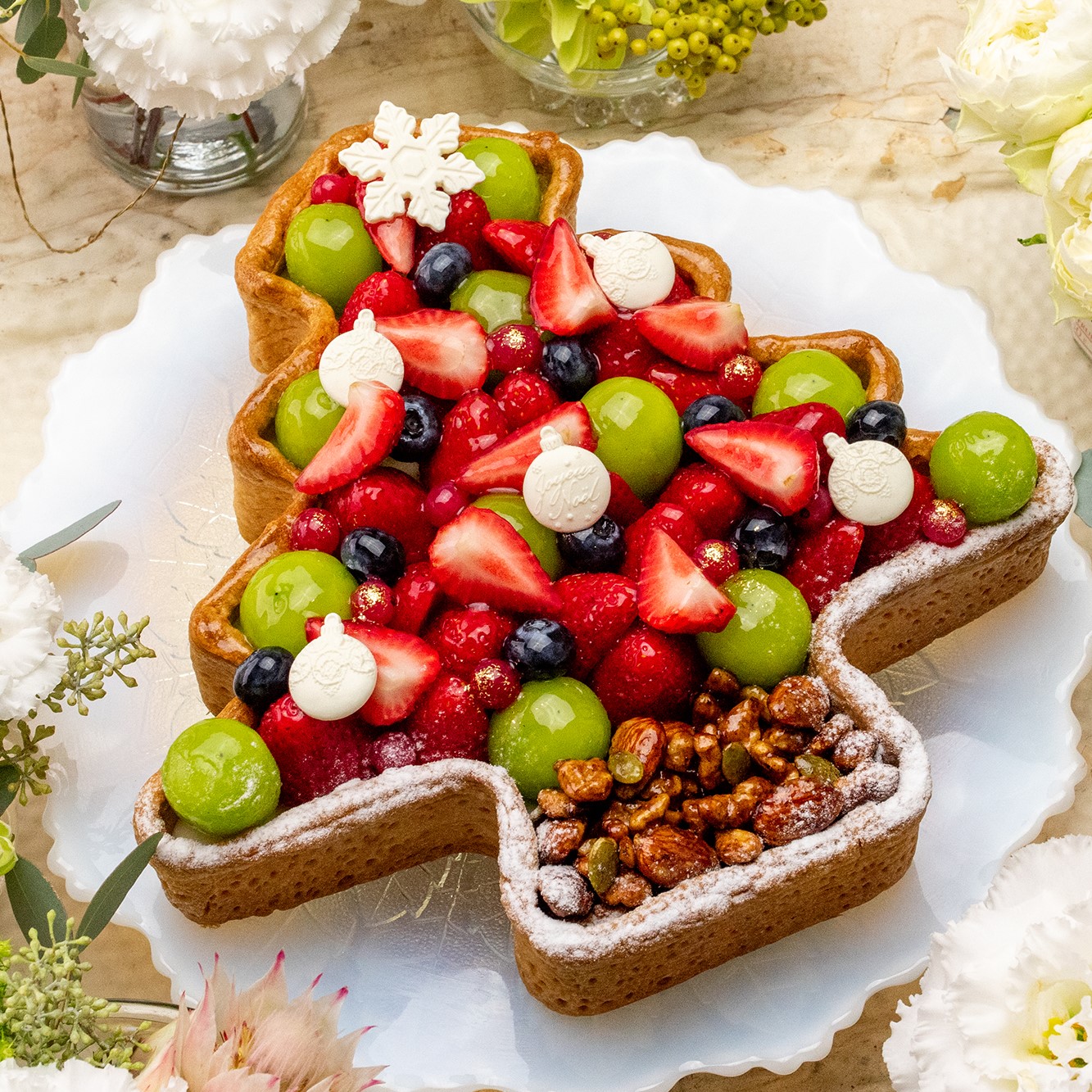 いちごタルトのクリスマスツリー ミニチュアスイーツ 受注生産】いちごタルトのクリスマスツリー ミニチュアスイーツ