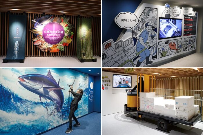 京都市中央市場 水産棟見学エリア